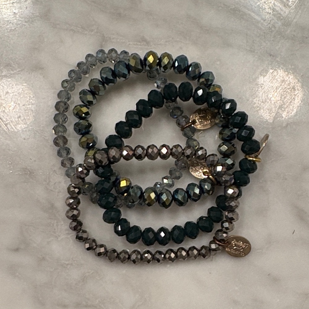 Chic Faceted Bead Bracelet Set